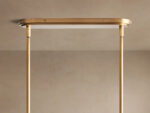 GV Brass Bar Chandelier with Clear Glass Linear Shades - Image 8