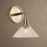 GV Theron Brass Glass Sconce Wall Light