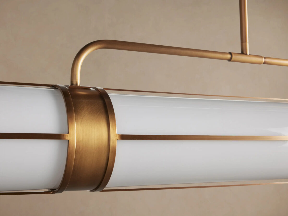 GV Remming Brass Linear Light 54 Inch Chandelier - Image 3