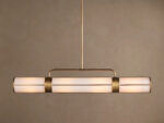 GV Remming Brass Linear Light 54 Inch Chandelier