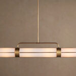 GV Remming Brass Linear Light 54 Inch Chandelier