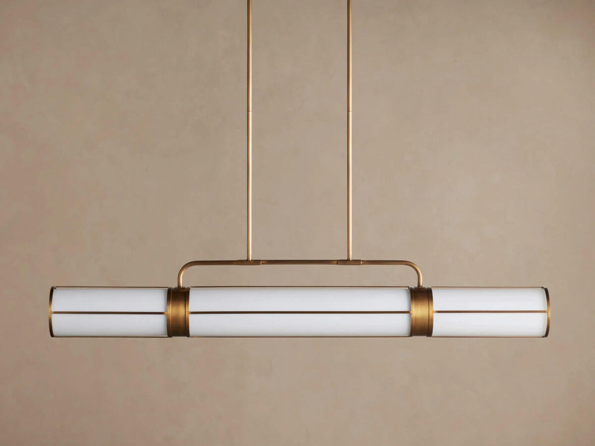 GV Remming Brass Linear Light 54 Inch Chandelier - Image 5