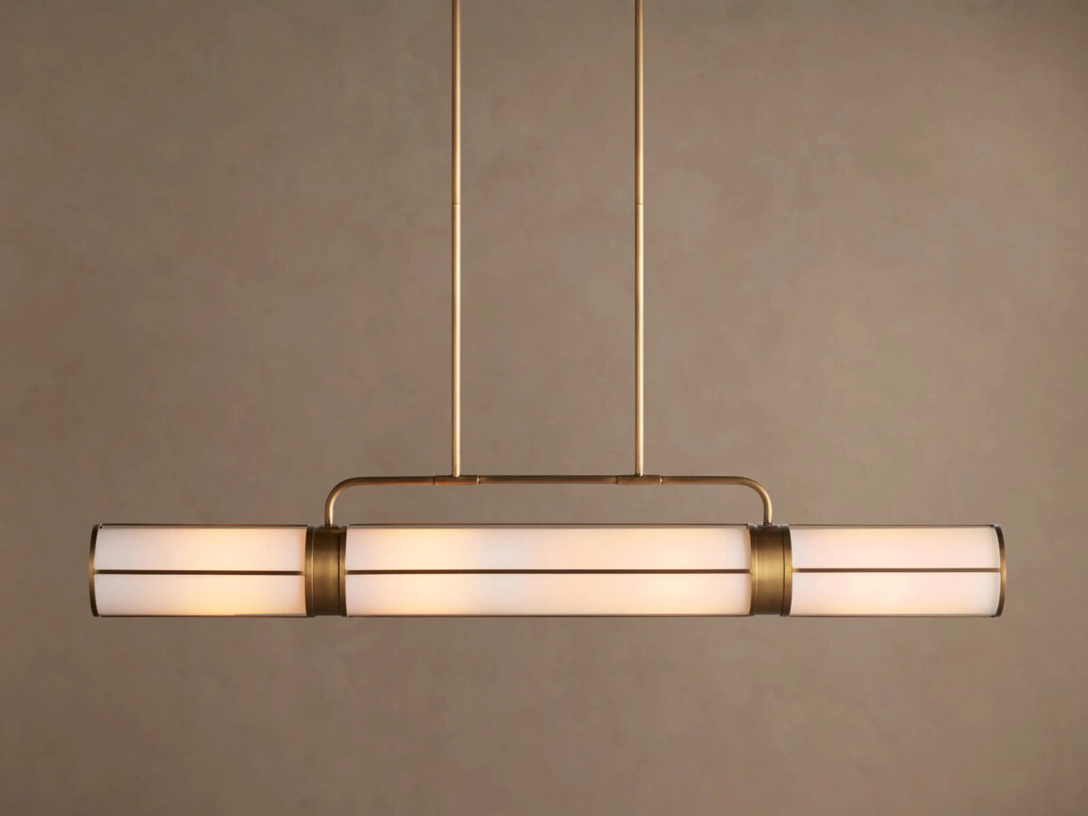 GV Remming Brass Linear Light 54 Inch Chandelier - Image 4