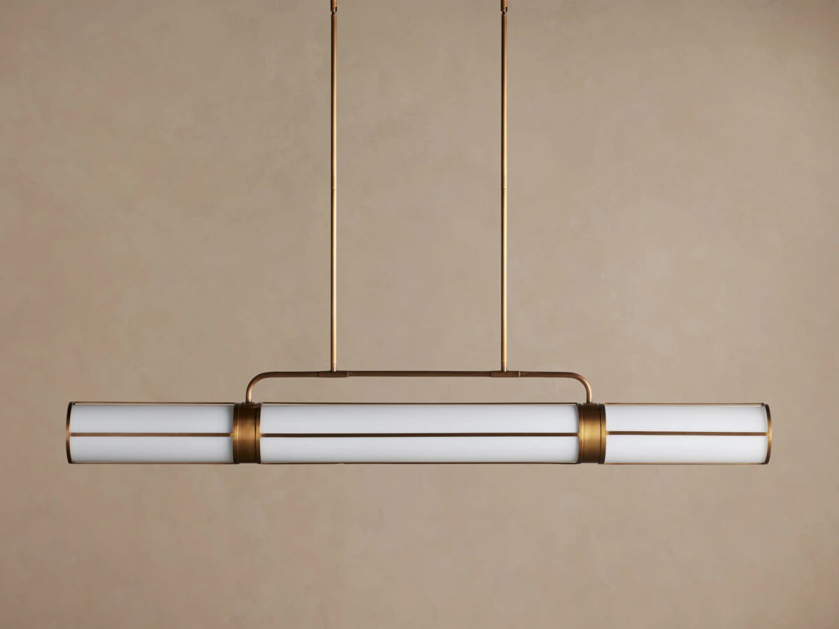 GV Remming Brass Linear Light 54 Inch Chandelier - Image 9
