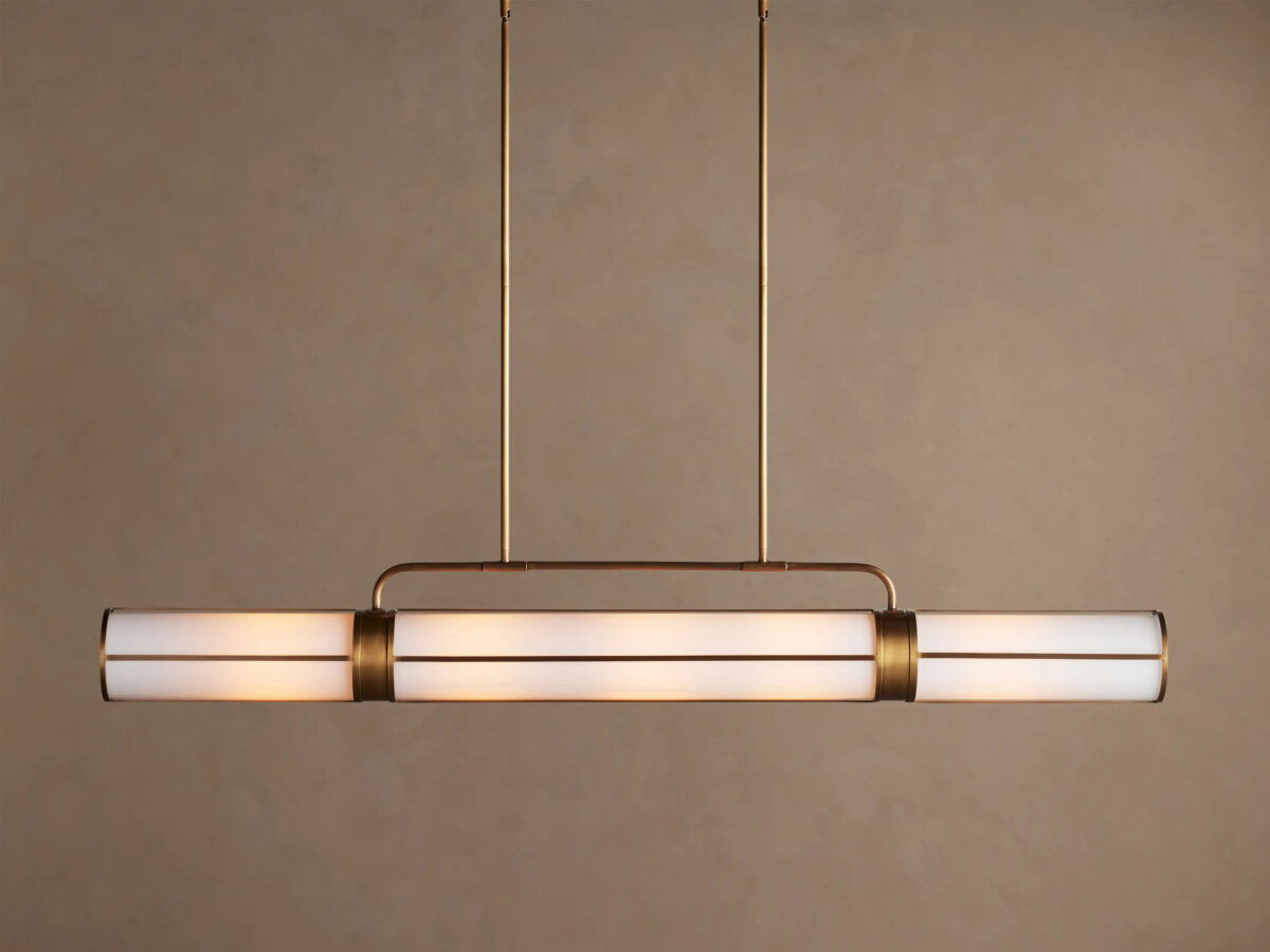 GV Remming Brass Linear Light 54 Inch Chandelier - Image 8