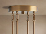 GV Delsie Glass Chandelier Smoke Brass 48 Inch - Image 8