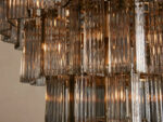 GV Delsie Glass Chandelier Smoke Brass 48 Inch - Image 7
