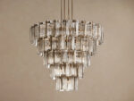 GV Delsie Glass Chandelier Smoke Brass 48 Inch - Image 6