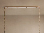 GV Shelton Brass Chandelier Linear Light with Linen Shade - Image 4