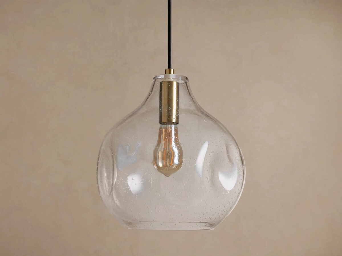 GV Organic 12 Inch Glass Pendant Light Clear - Image 2