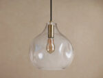 GV Organic 12 Inch Glass Pendant Light Clear - Image 2