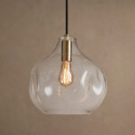 GV Organic 12 Inch Glass Pendant Light Clear
