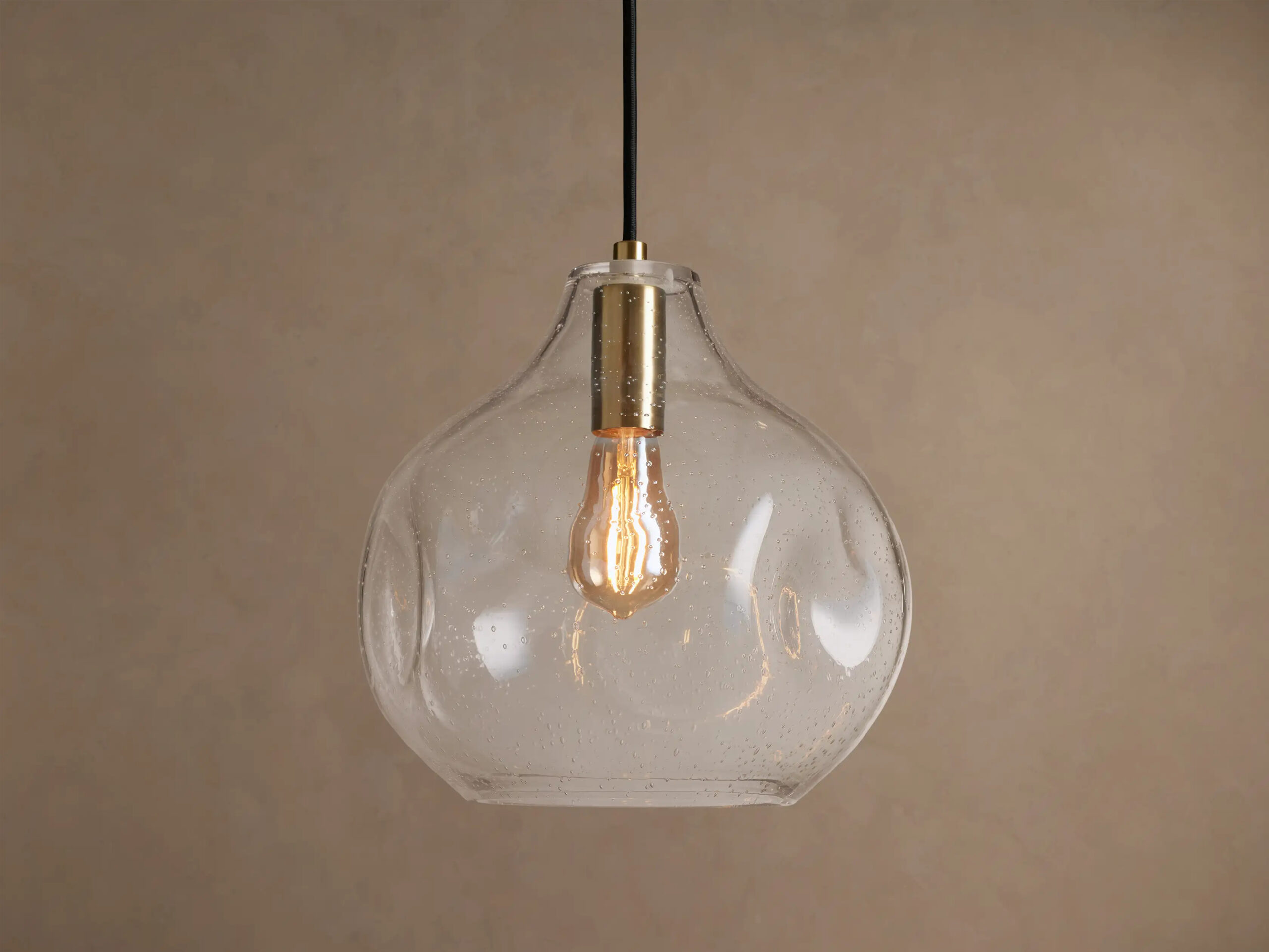 6610031H156_D260204 GV Organic 12 Inch Glass Pendant Light Clear - Image 1