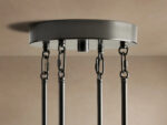 GV Glass Chandelier in Bronze with Clear Fluted Glass - Image 8