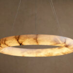 GV Alabaster Chandelier Halo LED Ring