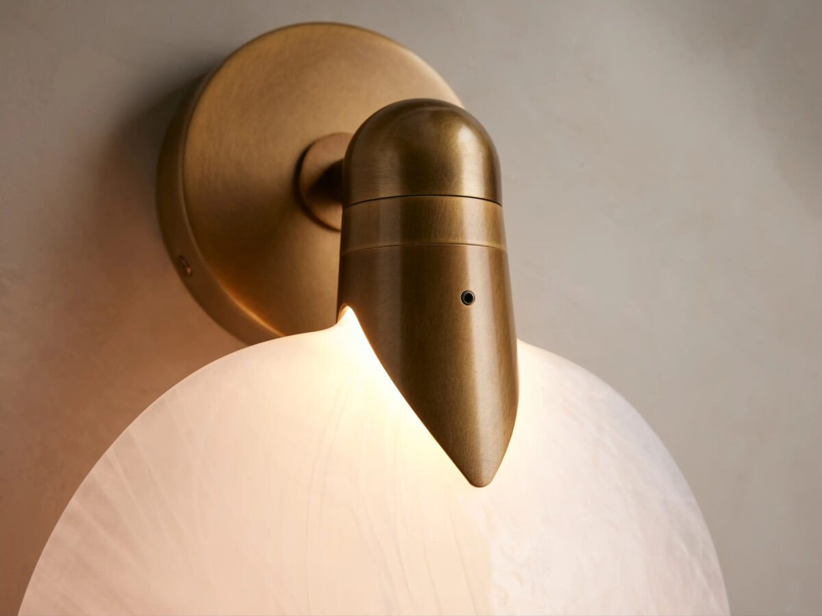 GV Lyla Glass Brass Sconce - Image 3