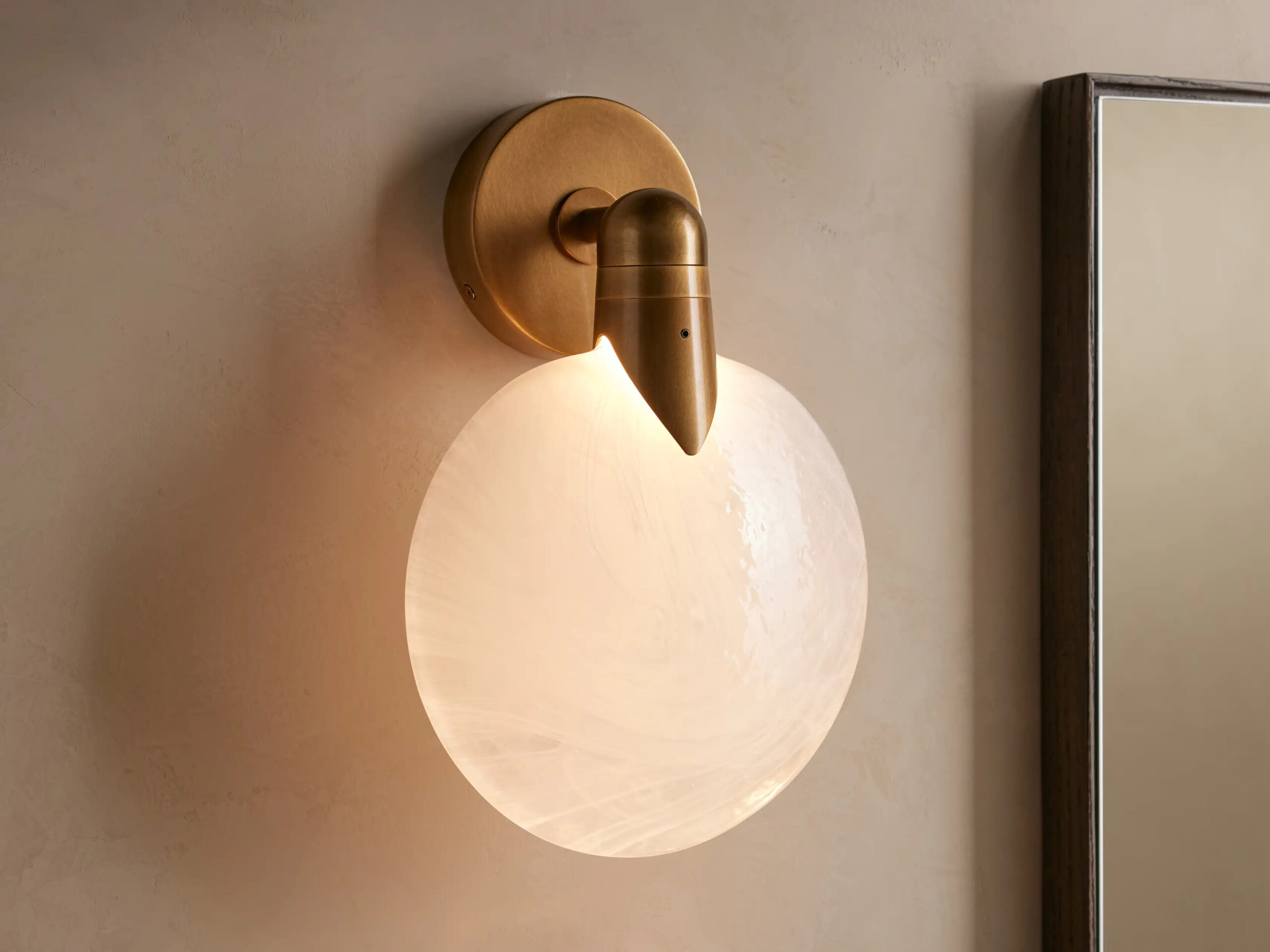 6610031H166_BC250505 GV Lyla Glass Brass Sconce - Image 1