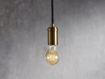 GV Brass Swag Pendant in Glass and Steel