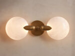 GV Lyla Glass Brass Sconce Double Wall Light - Image 3