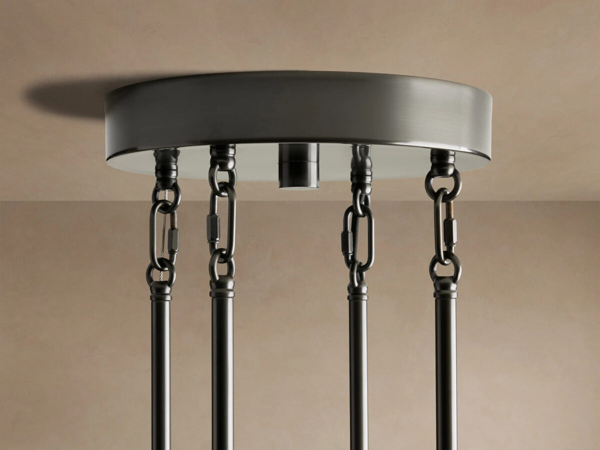GV Delsie Bronze Smoke Glass Chandelier - Image 4