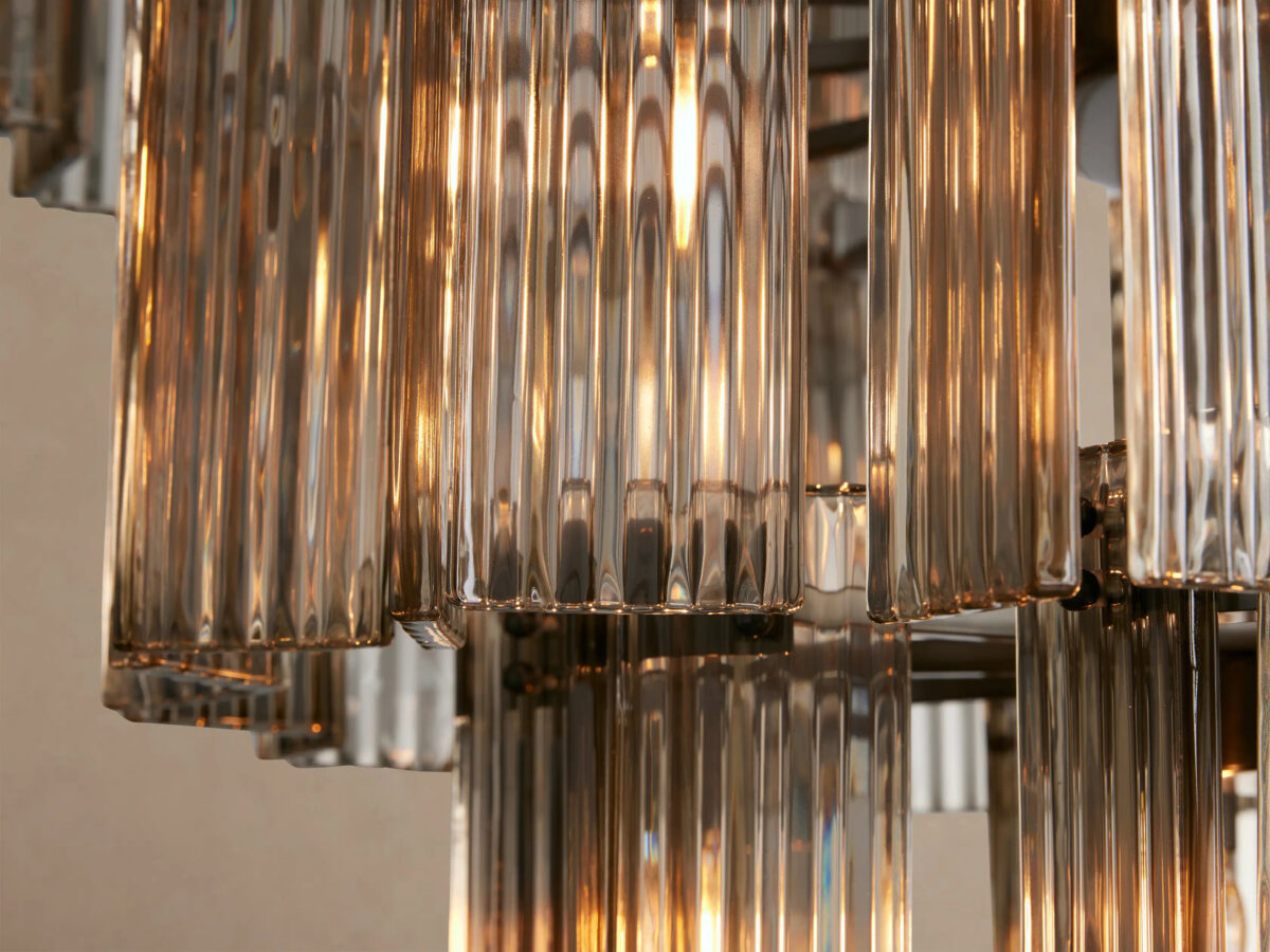 GV Delsie Bronze Smoke Glass Chandelier - Image 3