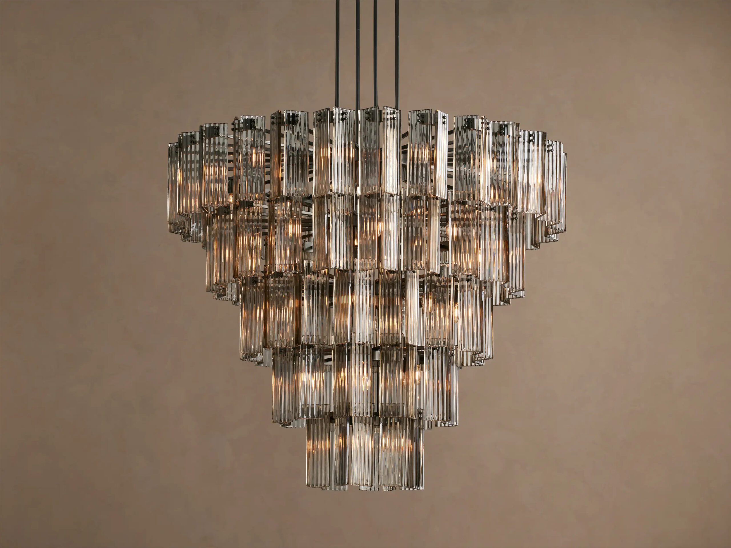 6610031H16KT_BJN260112 GV Delsie Bronze Smoke Glass Chandelier - Image 1
