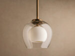 GV Romy Modern Glass Pendant 20 Inch Green - Image 14