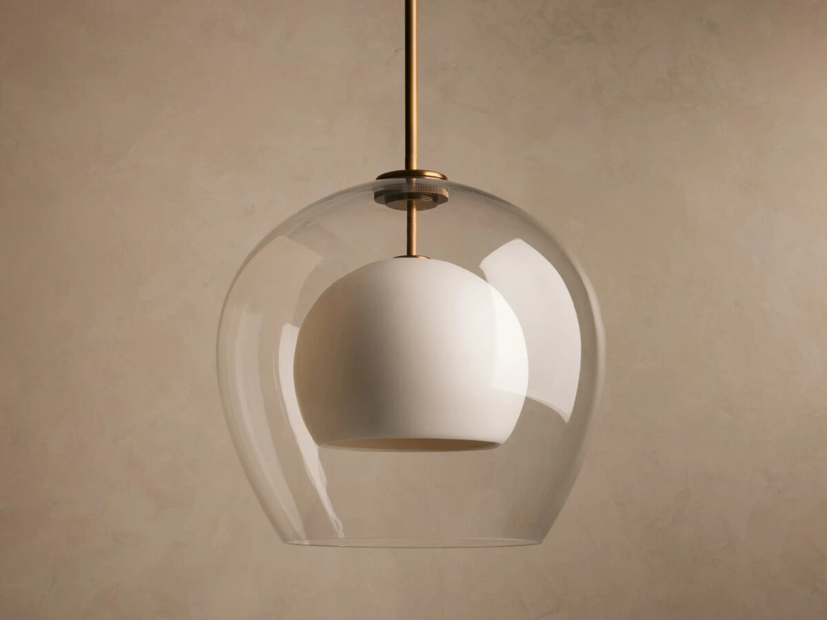GV Romy Modern Glass Pendant 20 Inch Green - Image 6