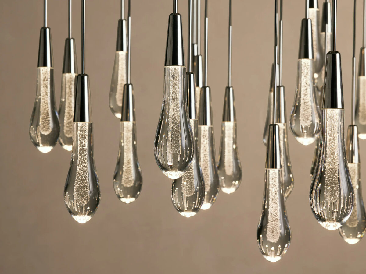 GV Soltaire Glass Chandelier in Nickel - Image 15