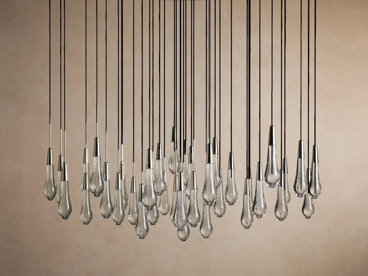 GV Soltaire Glass Chandelier in Nickel - Image 14