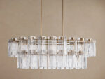 GV Glass Chandelier Oval Tiered 63 Inch - Image 2