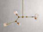 GV Noella Bronze Chandelier with Glass Globe Shades - Image 7