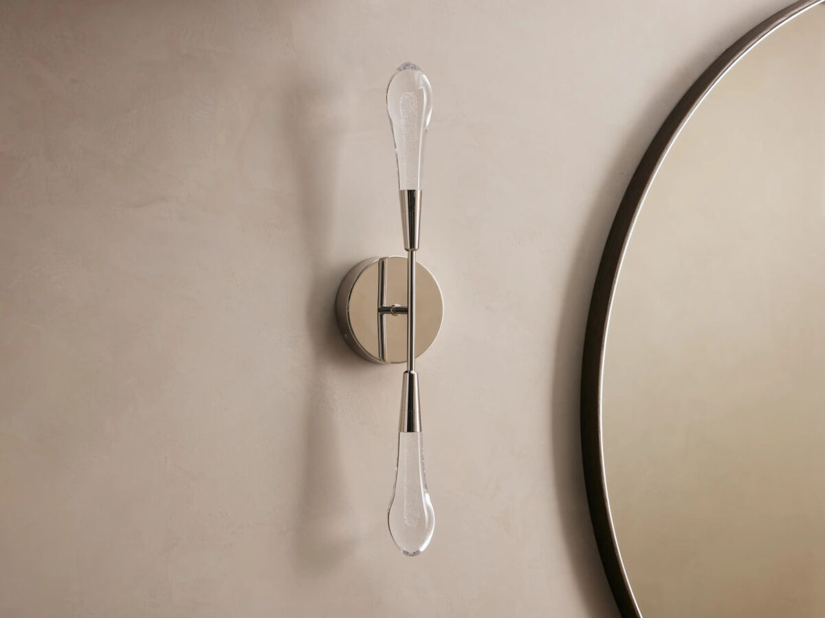 GV Soltaire Nickel Modern Sconce Double LED Wall Light - Image 2