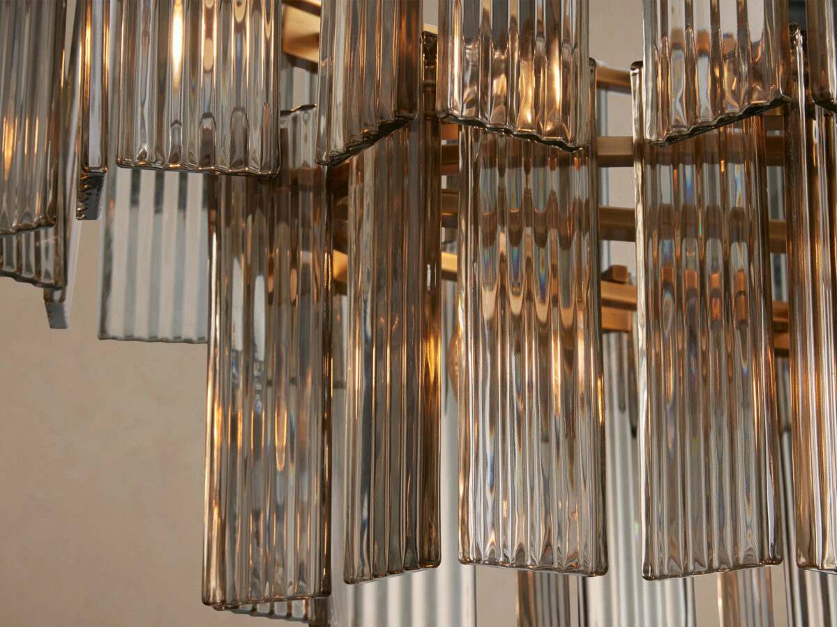 GV Glass Chandelier Oval Tiered 63 Inch - Image 11