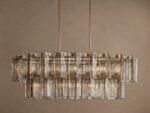GV Glass Chandelier Oval Tiered 63 Inch - Image 9