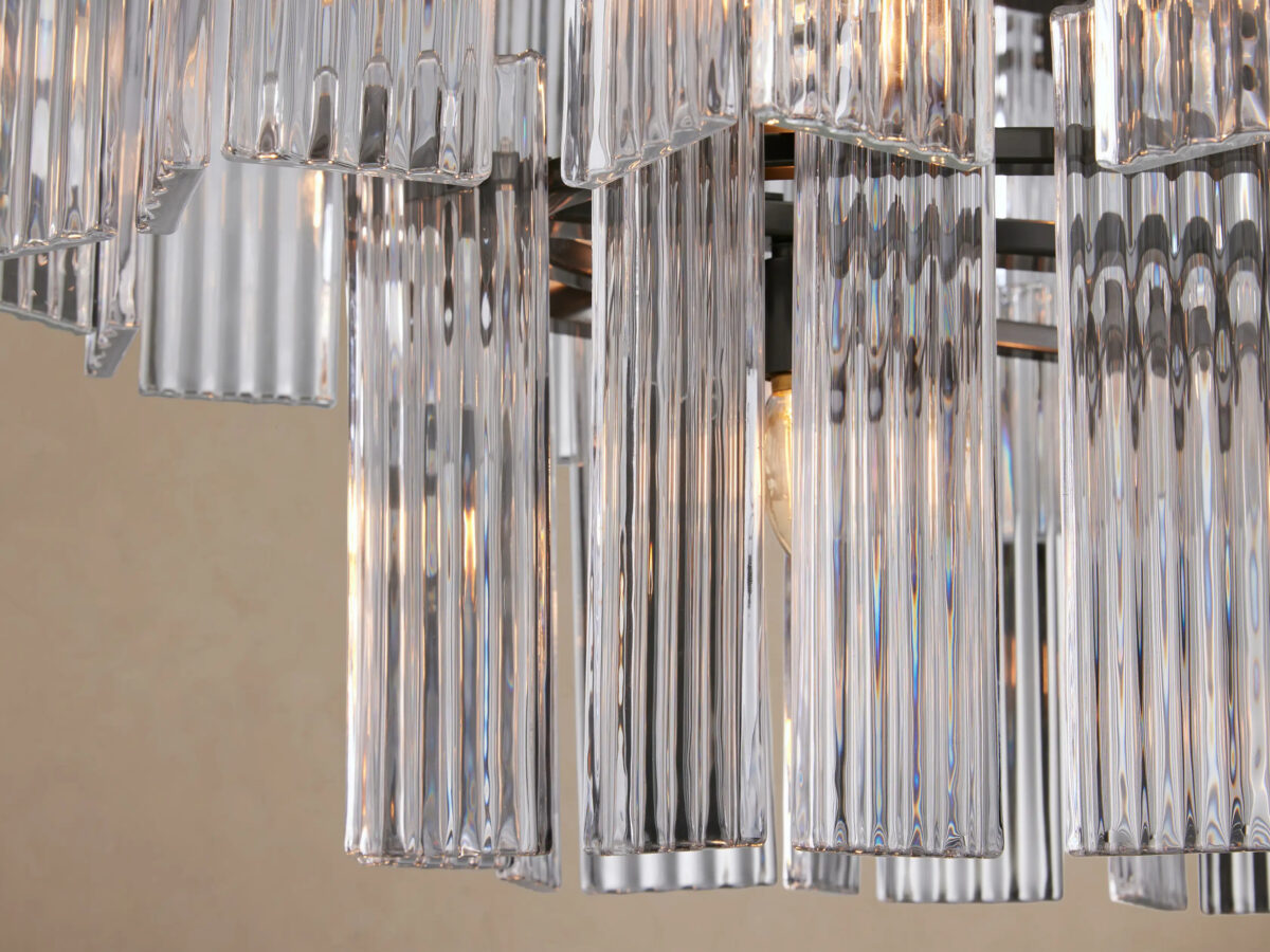 GV Glass Chandelier Oval Tiered 63 Inch - Image 7