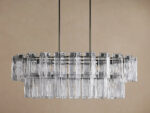GV Glass Chandelier Oval Tiered 63 Inch - Image 6