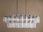 GV Glass Chandelier Oval Tiered 63 Inch - Image 5