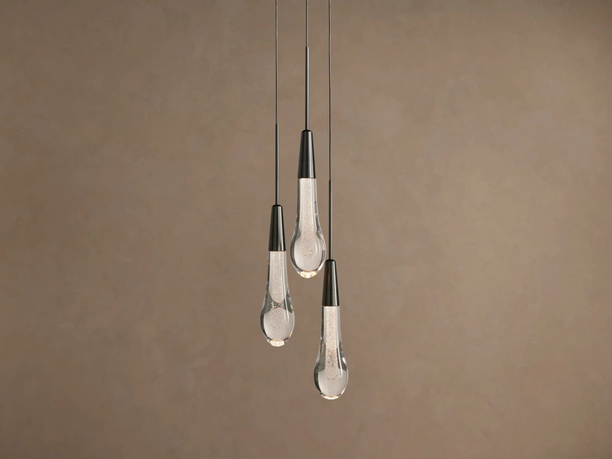 GV Soltaire Brass Glass Pendant Cluster Light - Image 5