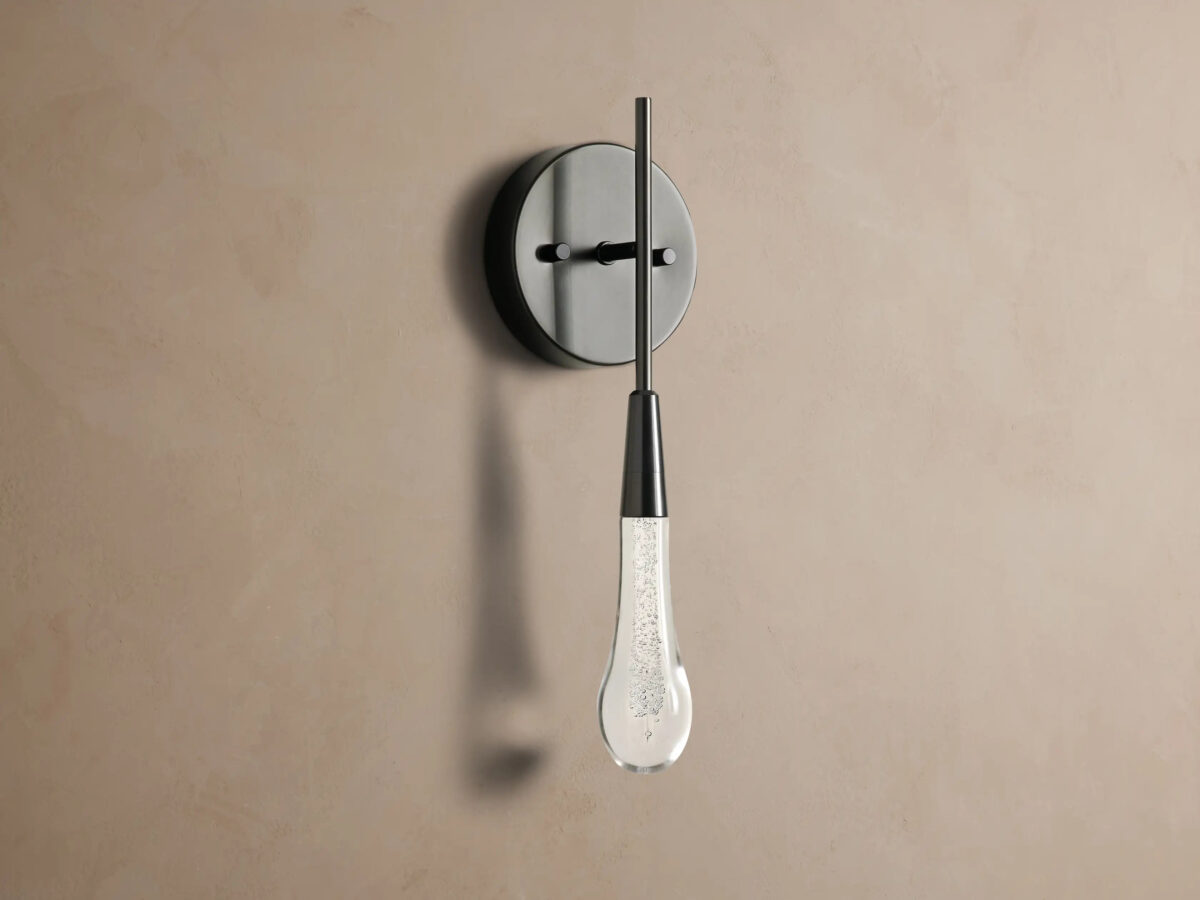 GV Soltaire Brass Glass Sconce LED Wall Light - Image 5