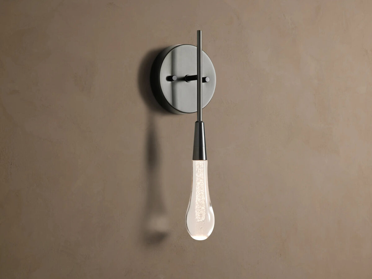 GV Soltaire Brass Glass Sconce LED Wall Light - Image 4
