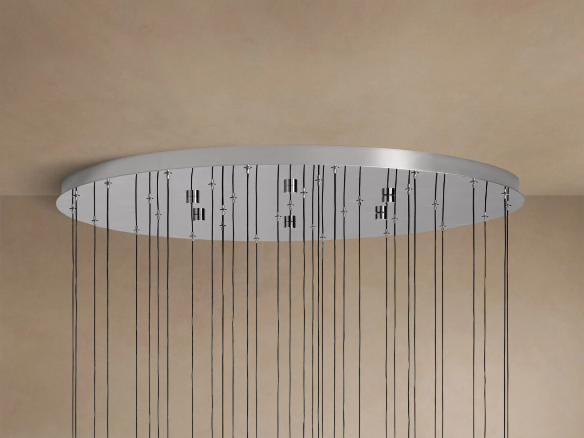 GV Soltaire Glass Chandelier in Nickel - Image 12