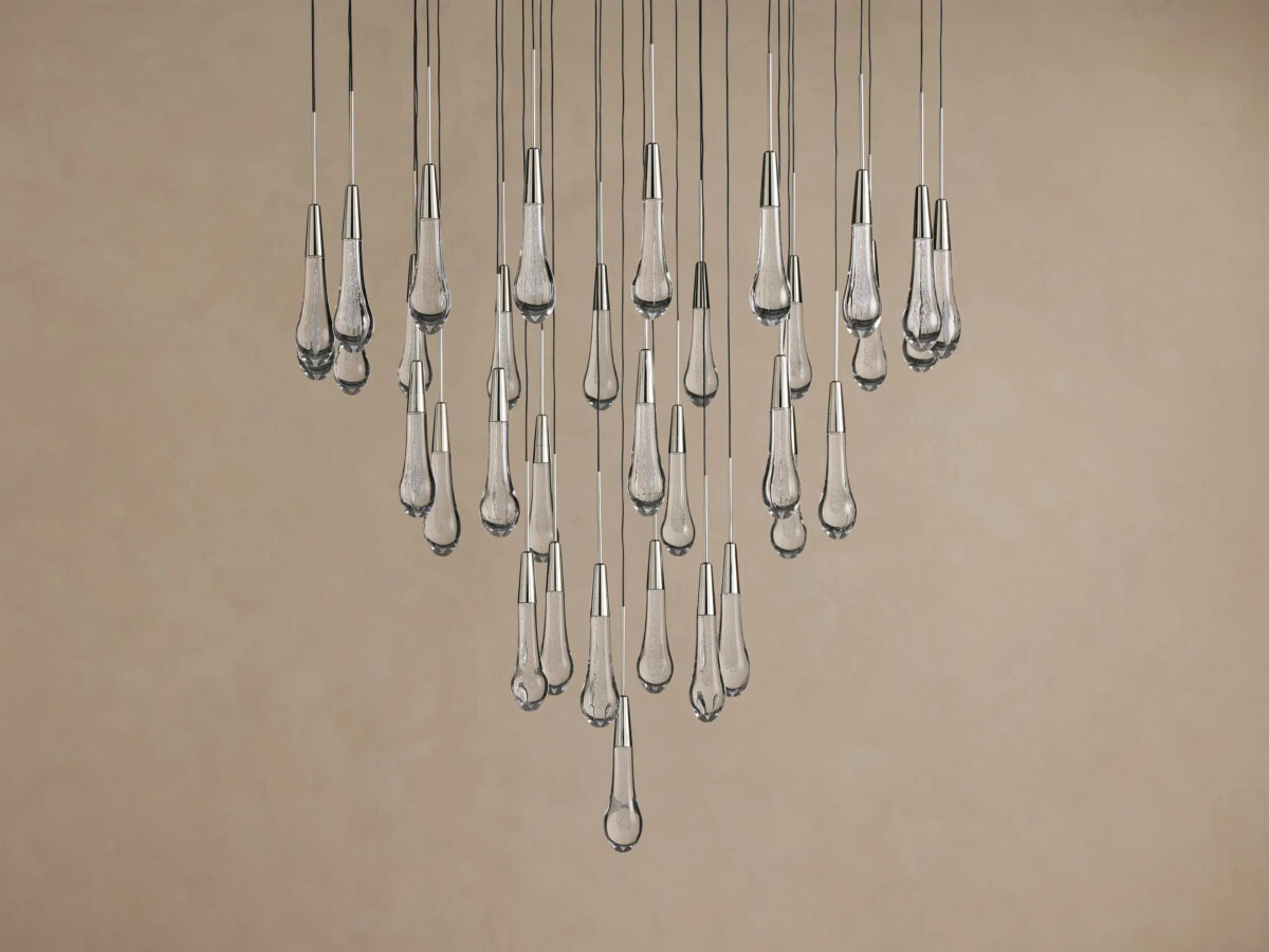GV Soltaire Glass Chandelier in Nickel - Image 10