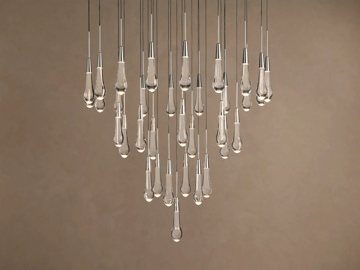GV Soltaire Glass Chandelier in Nickel - Image 9