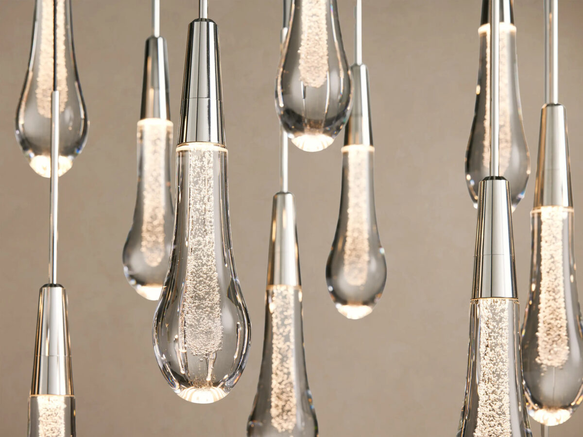 GV Soltaire Glass Chandelier in Nickel - Image 20