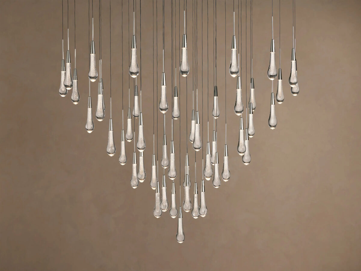 GV Soltaire Glass Chandelier in Nickel - Image 18