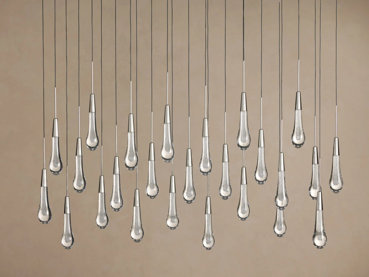 GV Soltaire Glass LED Chandelier in Nickel - Image 6