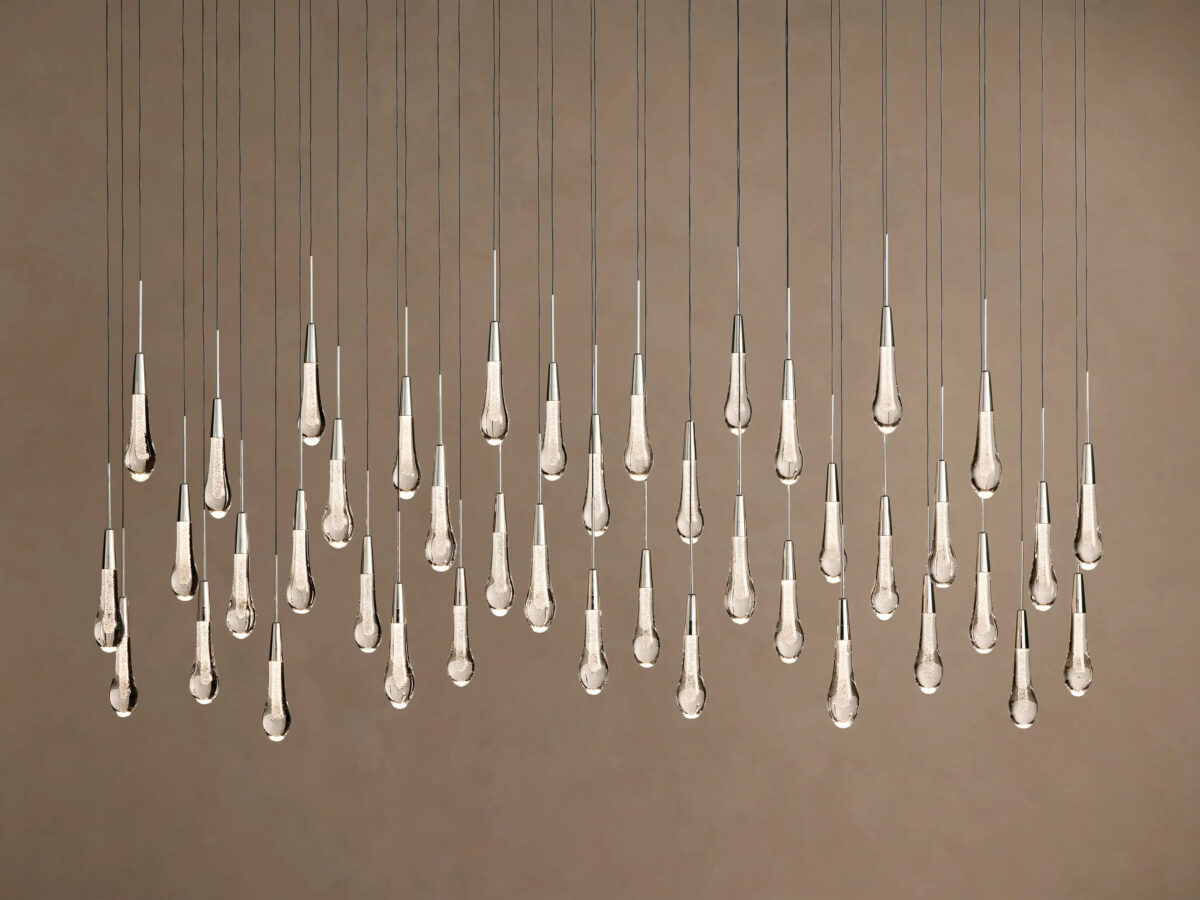 GV Soltaire Glass LED Chandelier in Nickel - Image 13