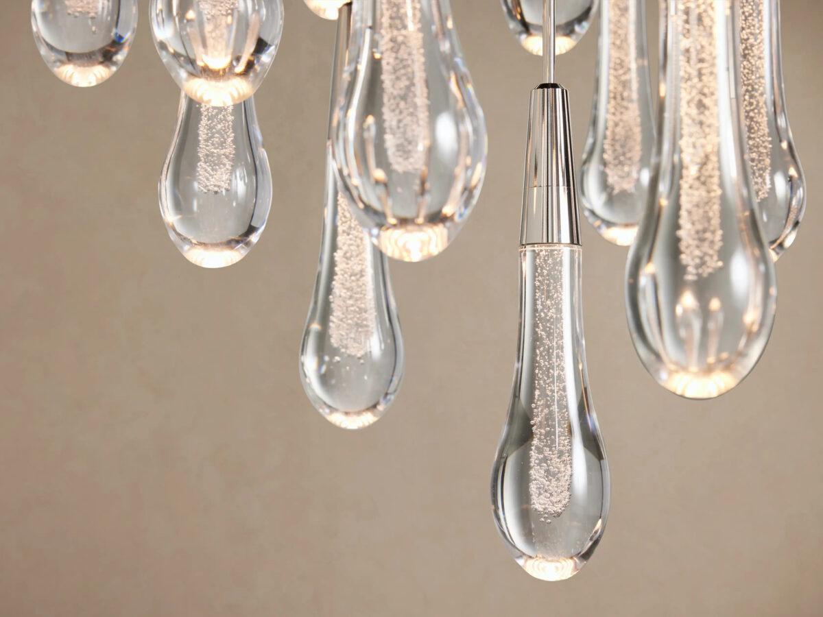 GV Soltaire Glass Chandelier in Nickel - Image 7
