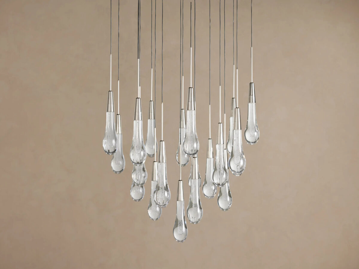 GV Soltaire Glass Chandelier in Nickel - Image 6